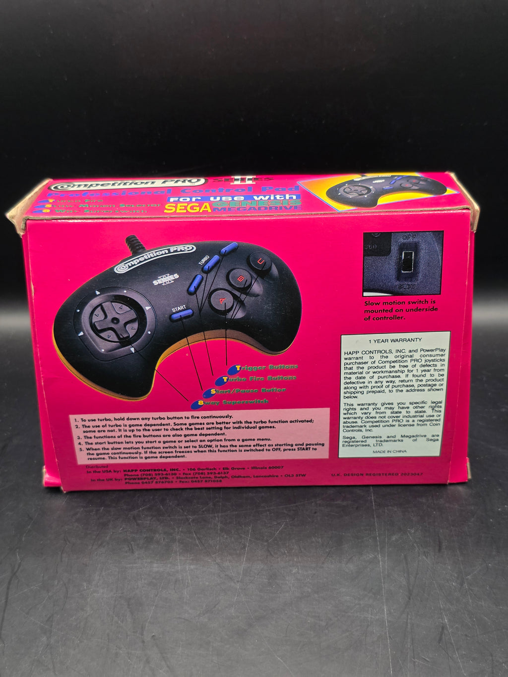 Competition Pro Series II 2 SEGA Mega Drive Controller Vintage Boxed