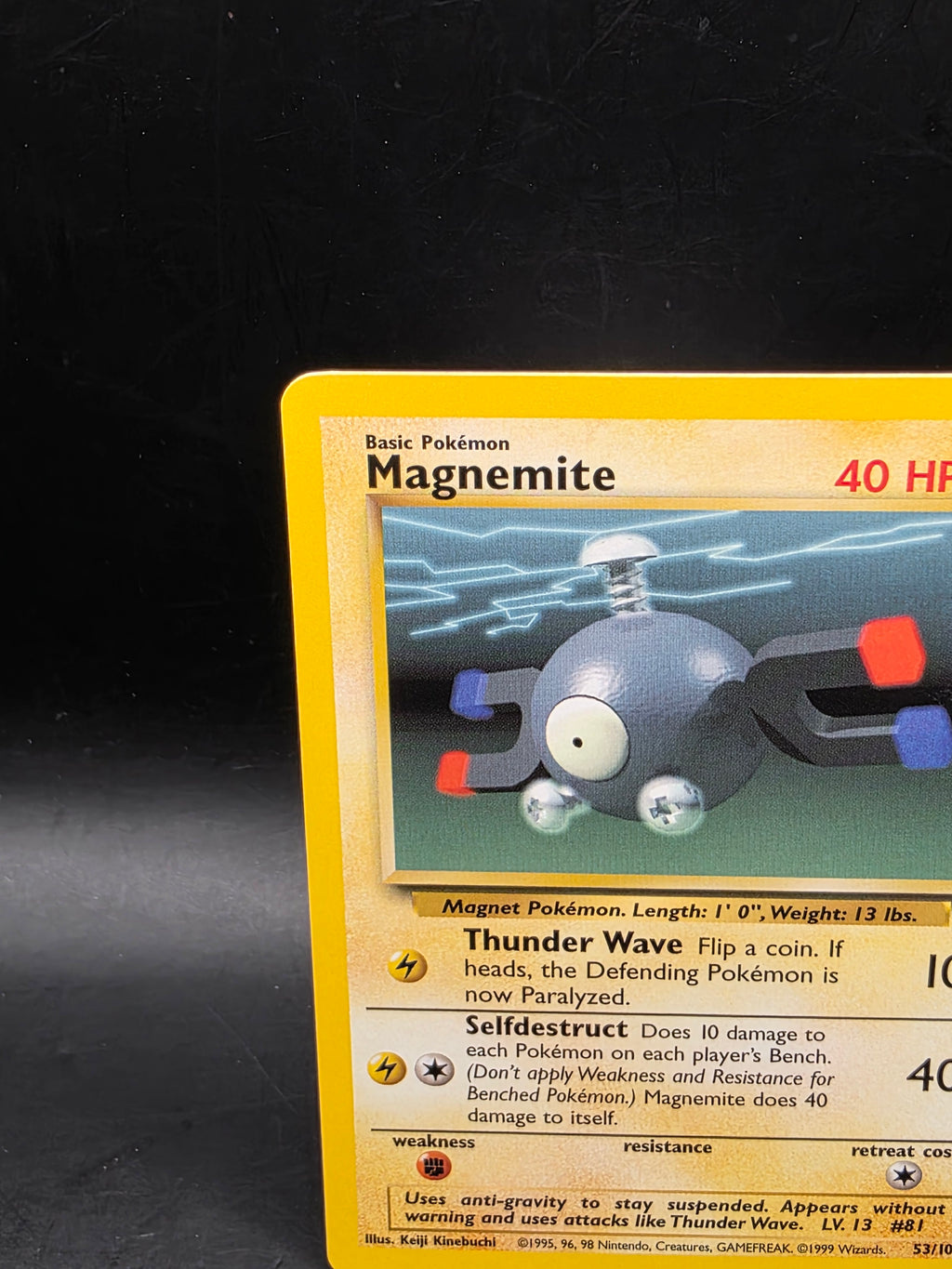 Magnemite 53/102 Regular Pokémon Card Base Set Unlimited Common WOTC LP