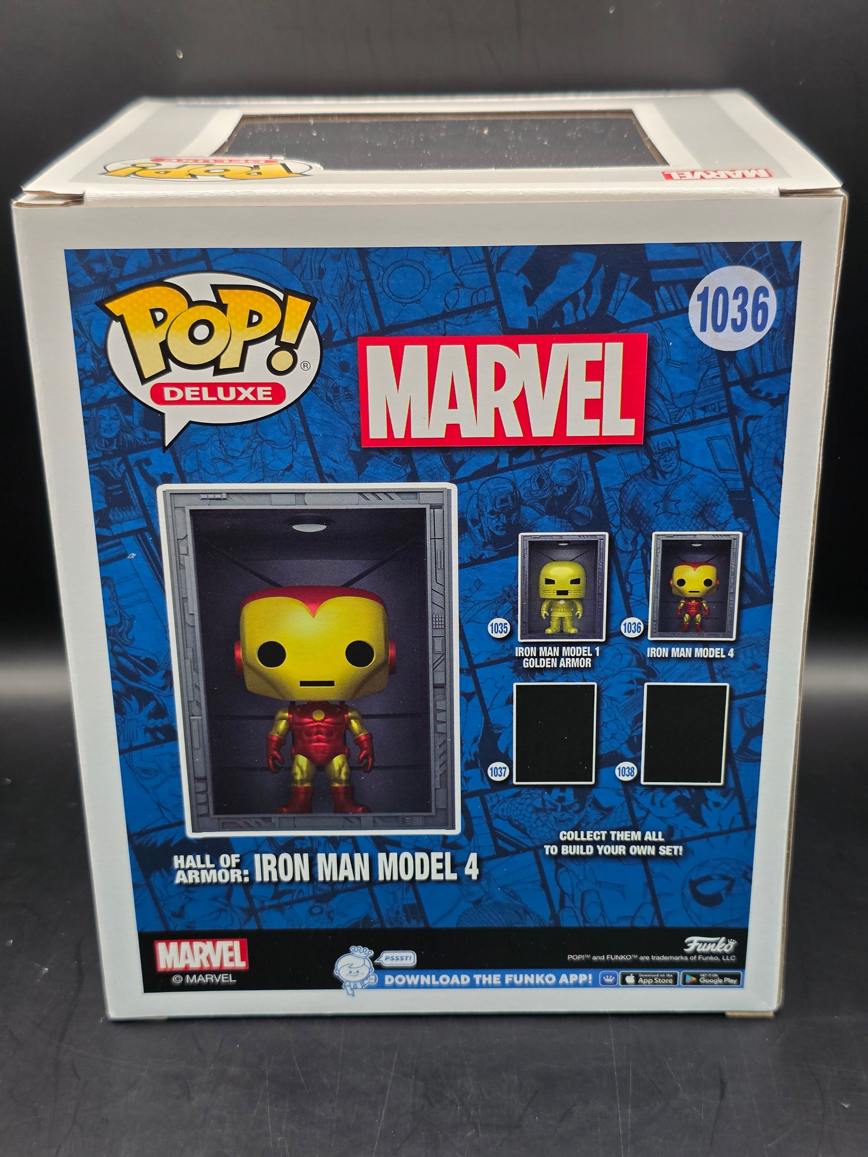 Funko Pop Figure Deluxe Marvel Hall of Armor Iron Man Model 4 PX #1036