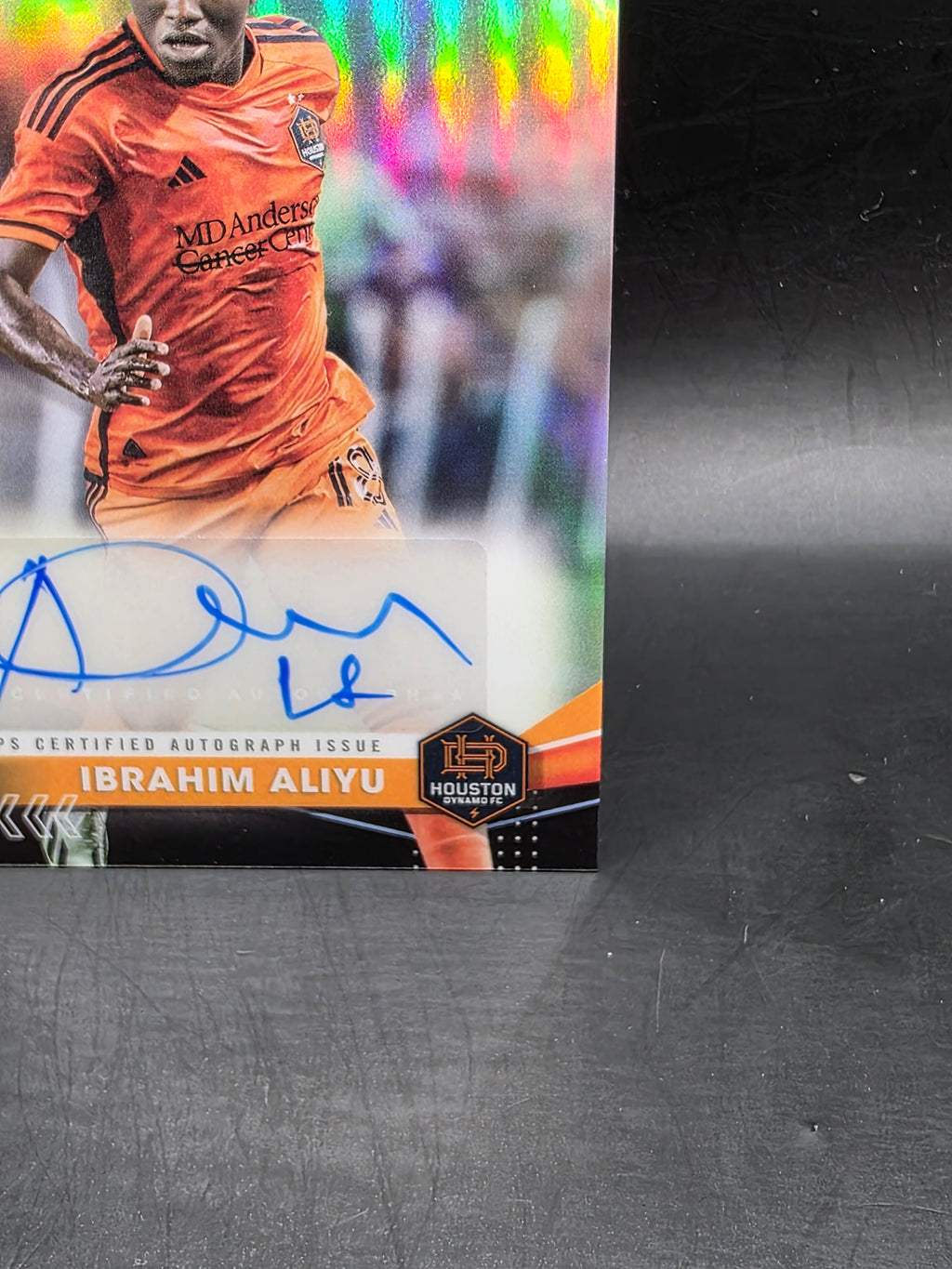 2024 MLS Topps Chrome Ibrahim Aliyu RC Auto Rookie Houston Dynamo Autograph