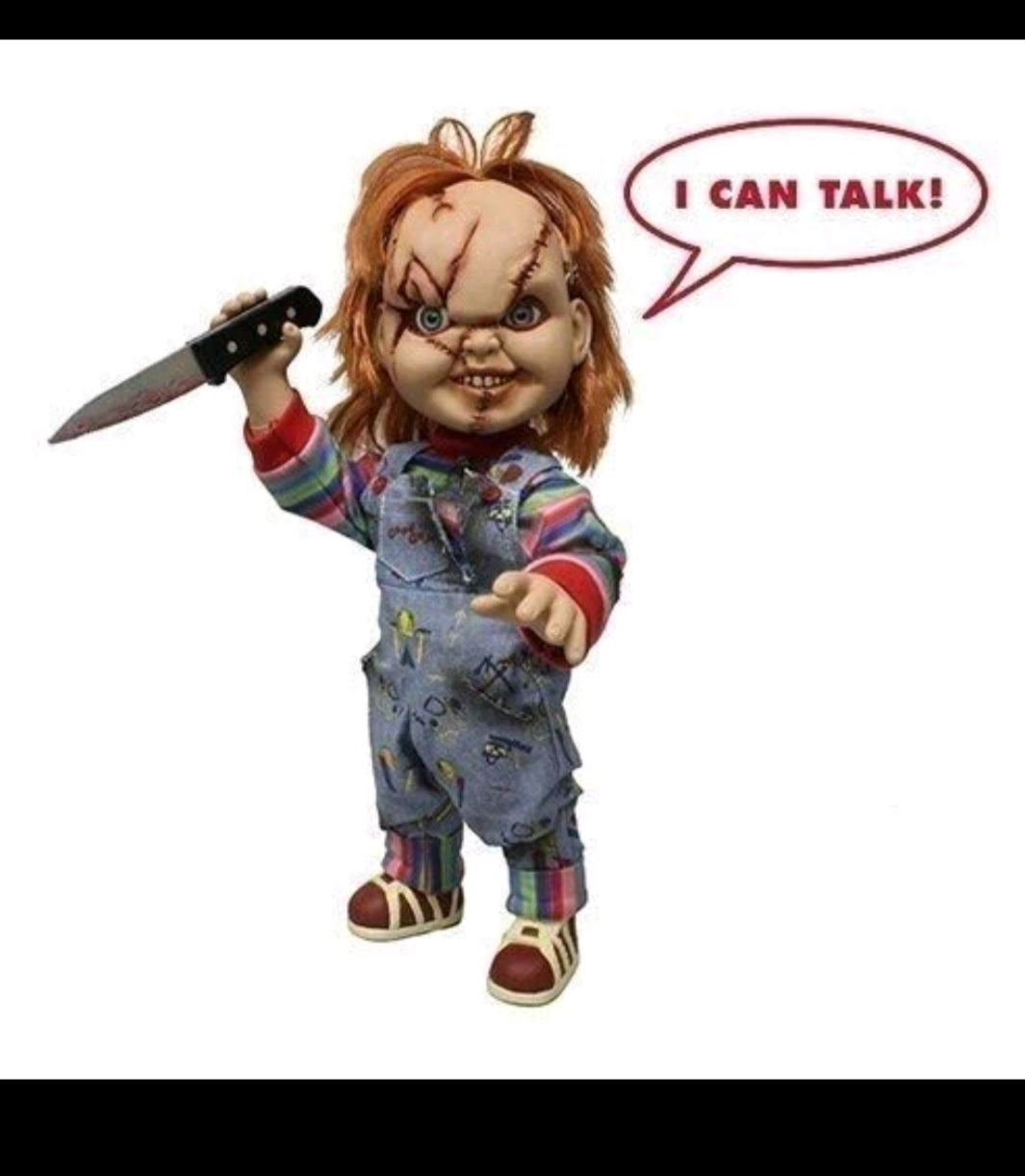 Child's Play 15" Scarred TALKING CHUCKY Mega scale figure Doll
