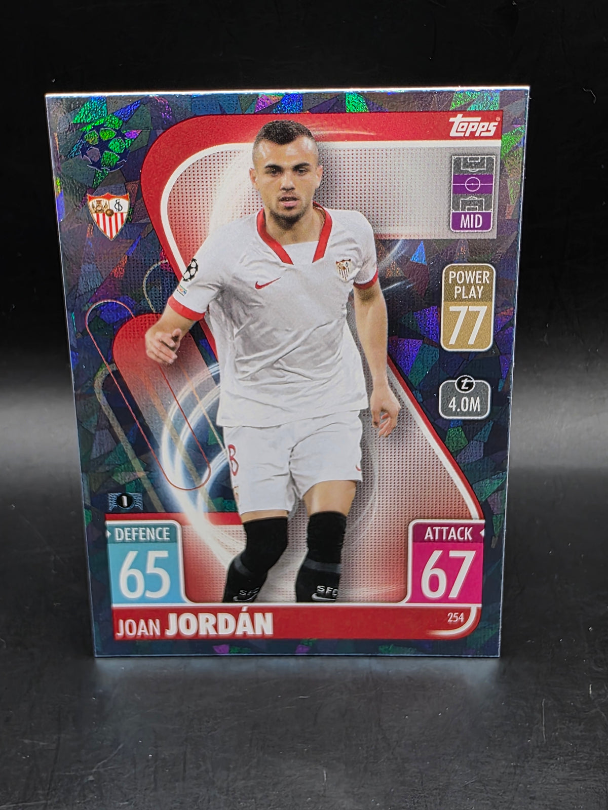 Topps Match Attax CL 2021/22 - Joan Jordan Crystal Parallelo #254 Sevilla FC
