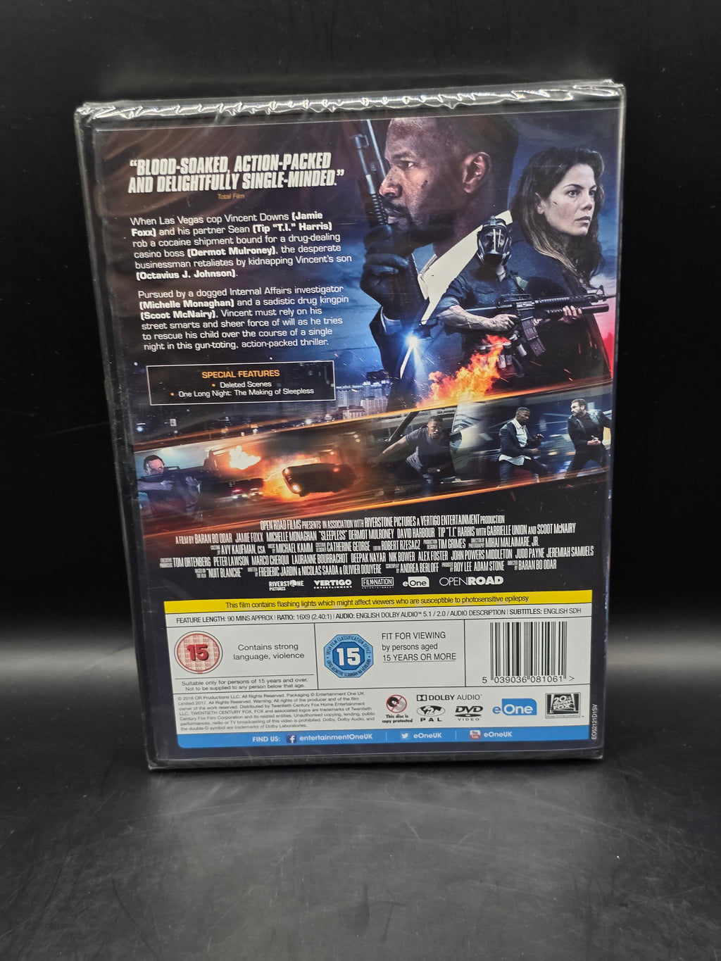 Sleepless (DVD, 2017) Brand New & Sealed - Jamie Foxx Michelle Monaghan