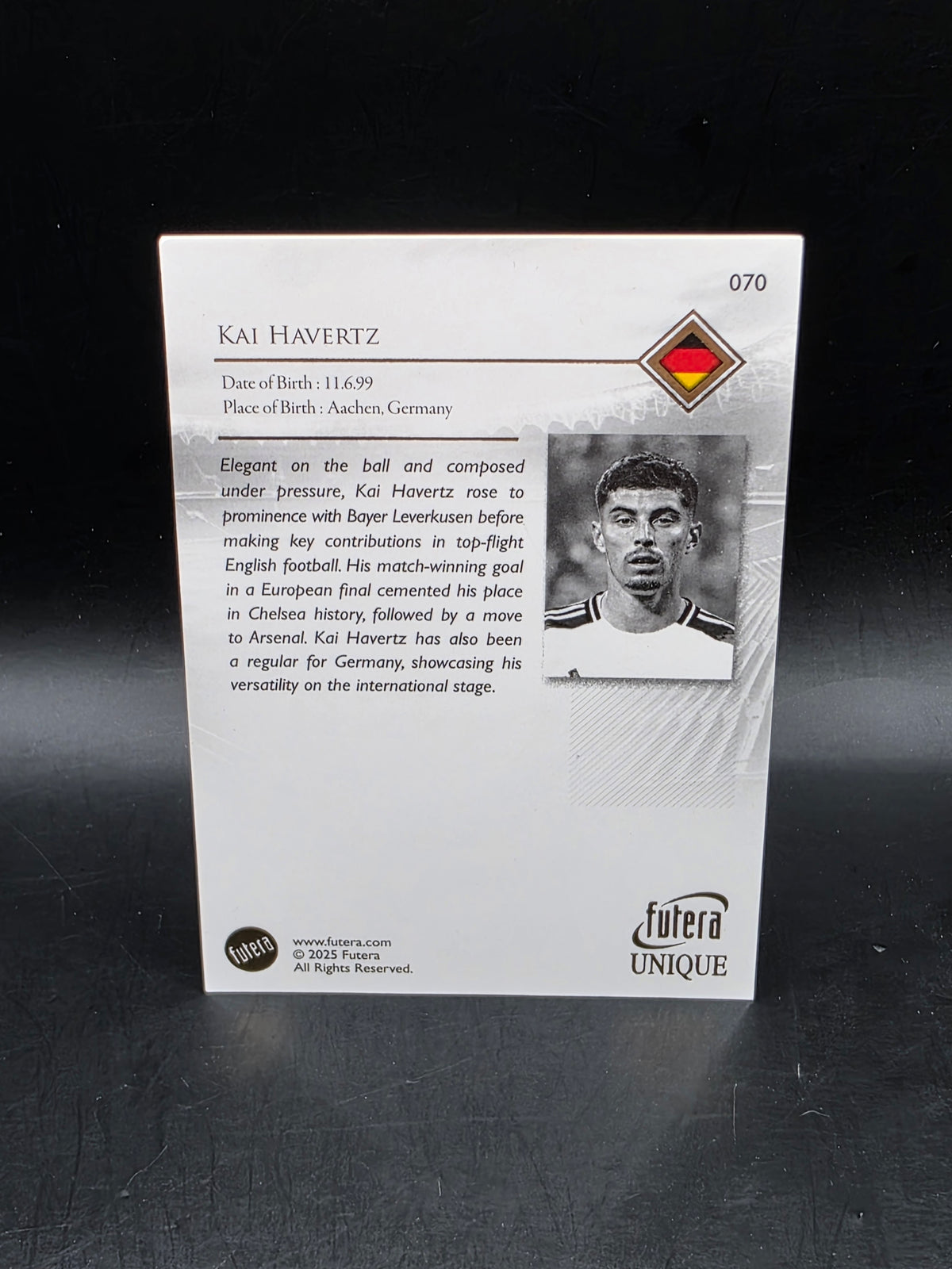 2025 Futera Unique World Football Kai Havertz Forward #070 Germany