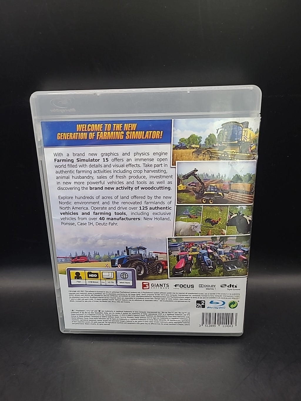 Farming Simulator 15 Sony PlayStation 3 (PS3) Complete With Manual (PAL)