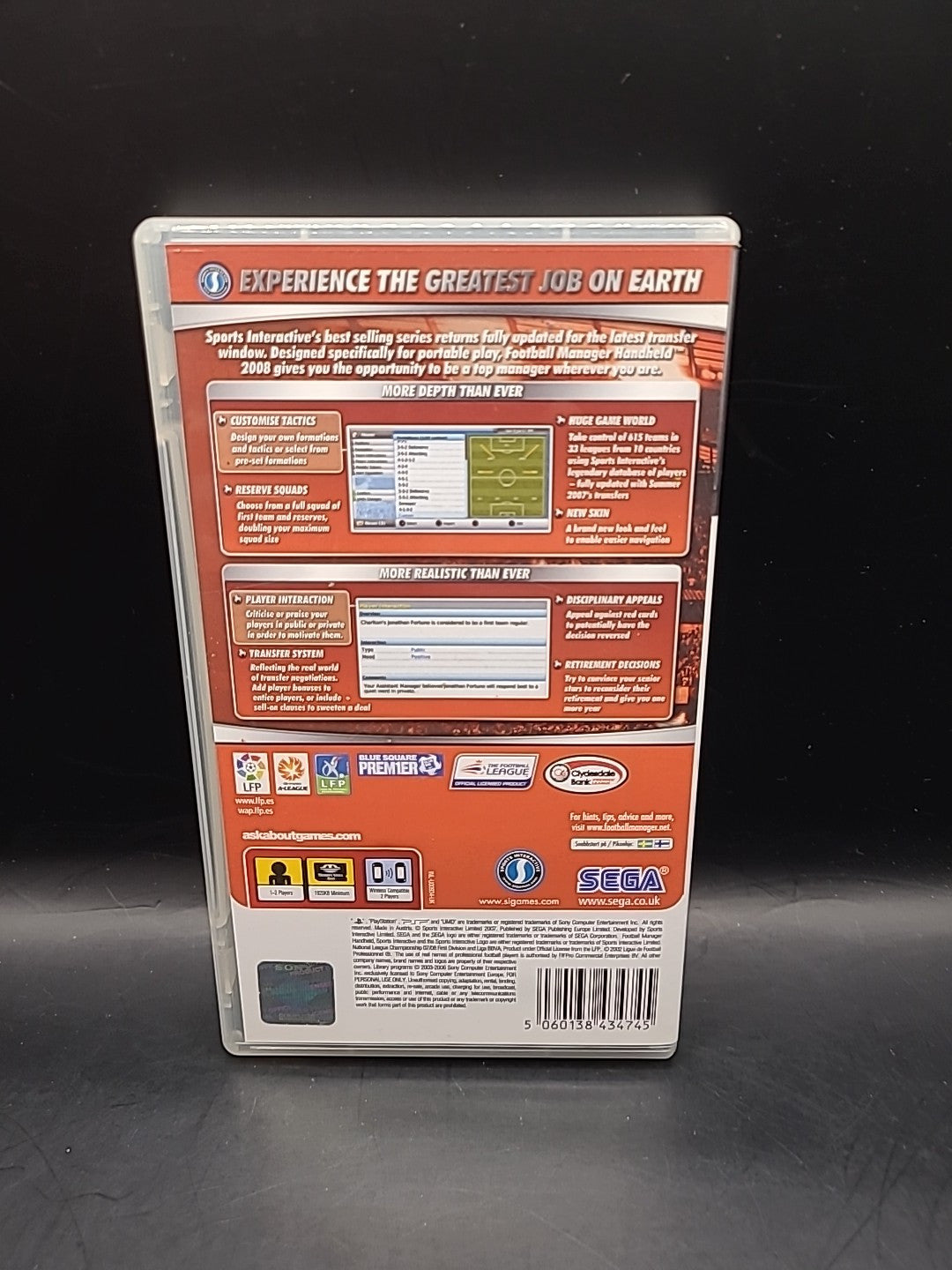 Football Manager 2008 (Sony PSP, 2007)