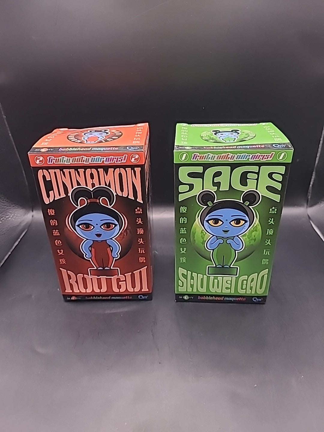 Serenity Fruity Oaty Bar Girls Sage & Cinnamon Bobbleheads - Damaged Boxes