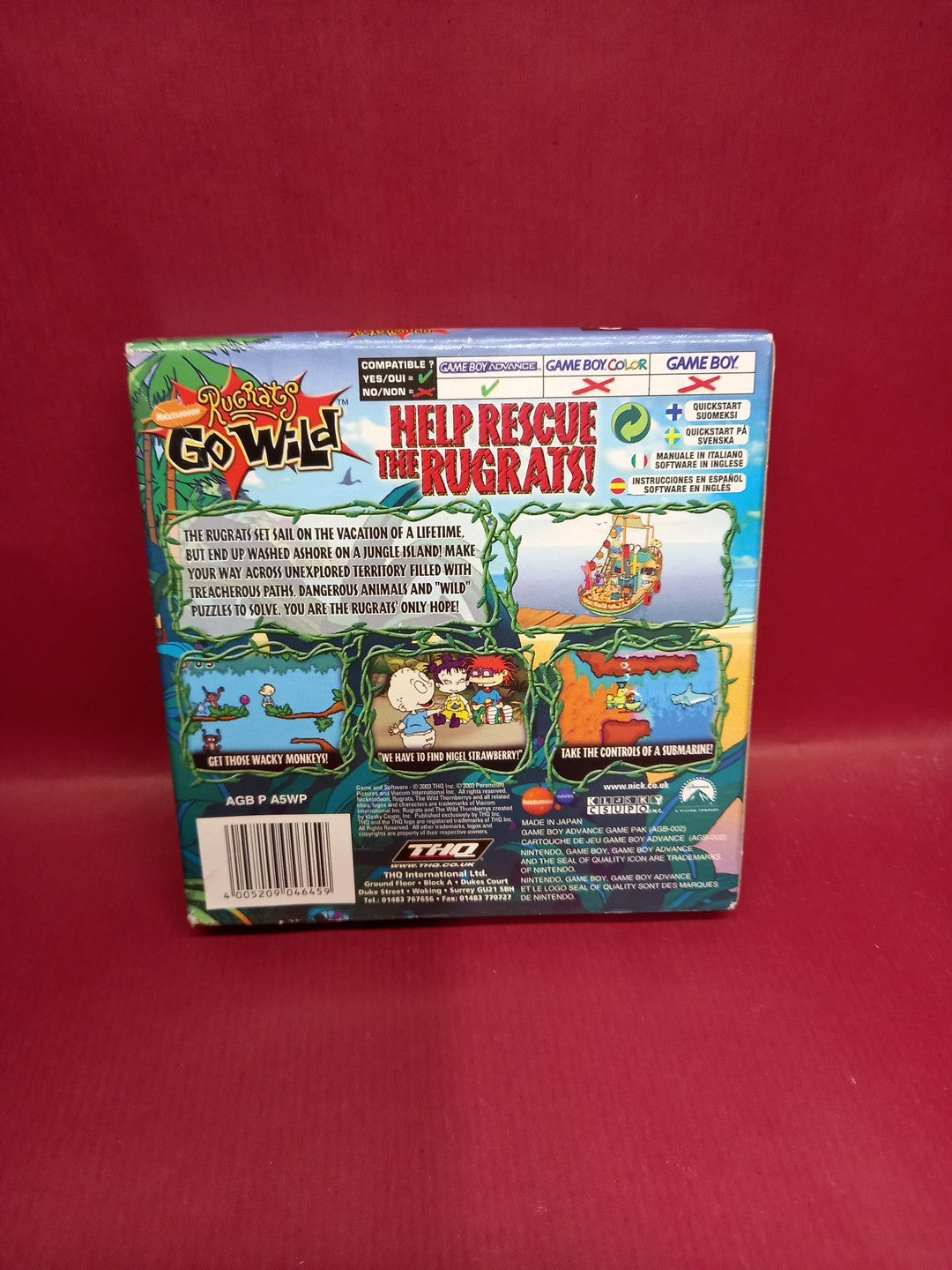 Rugrats Go Wild - Nintendo Gameboy Advance GBA PAL