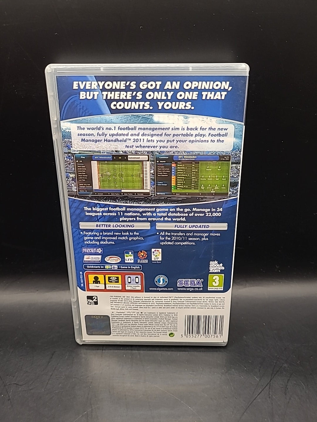 Football Manager 2011 (Sony PSP, 2010)