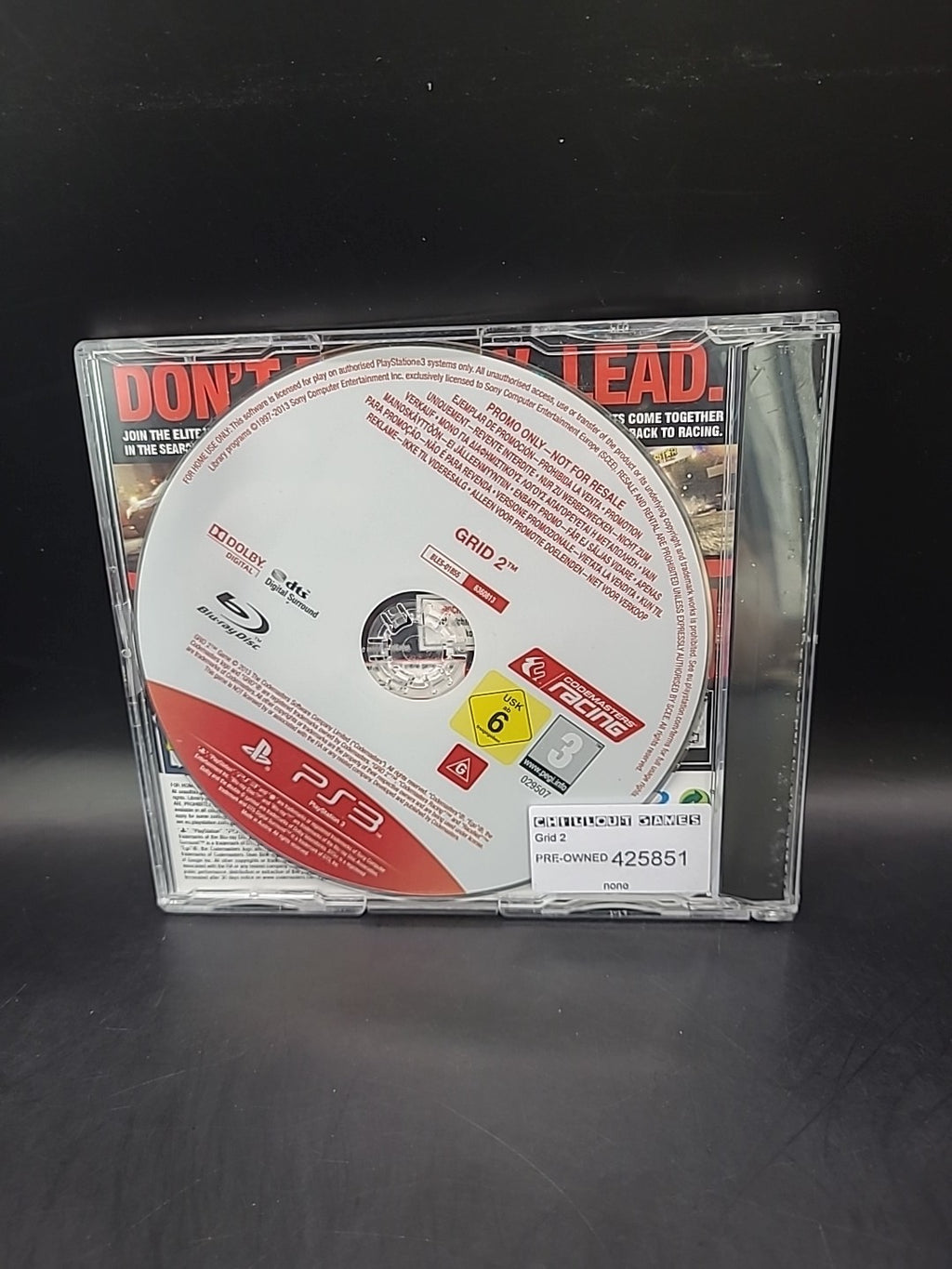 Grid 2 PS3 Promotional Promo Game