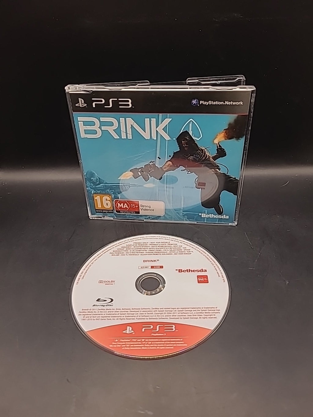 BRINK PS3 promo promotional rare Playstation 3 Bethesda PAL Region 2