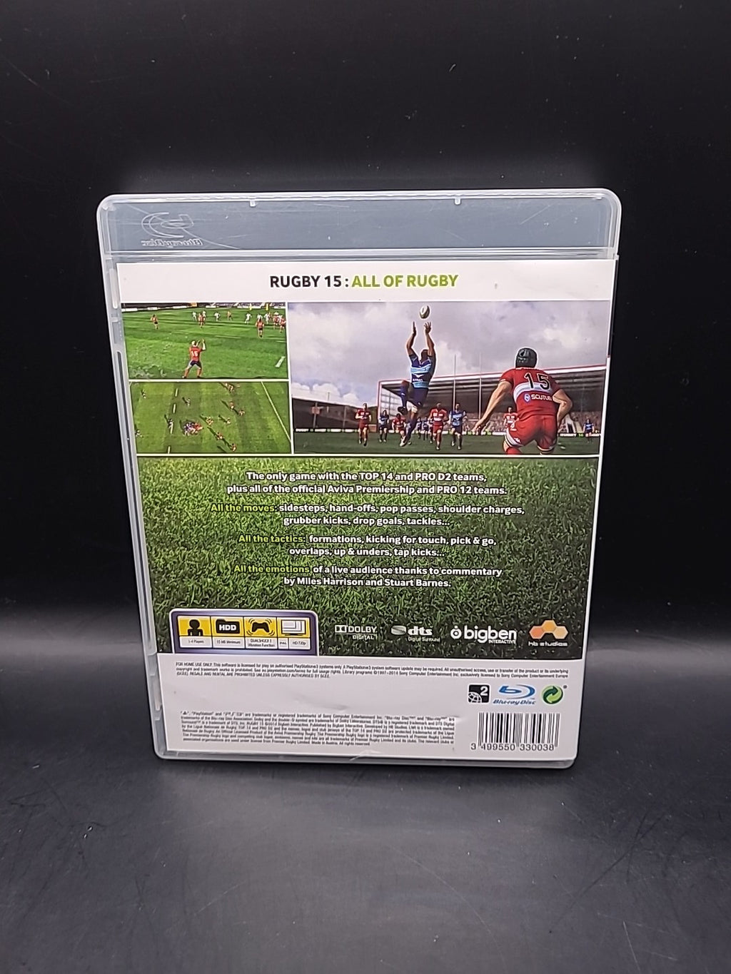 Rugby 15 Playstation PS3 Video Game PAL