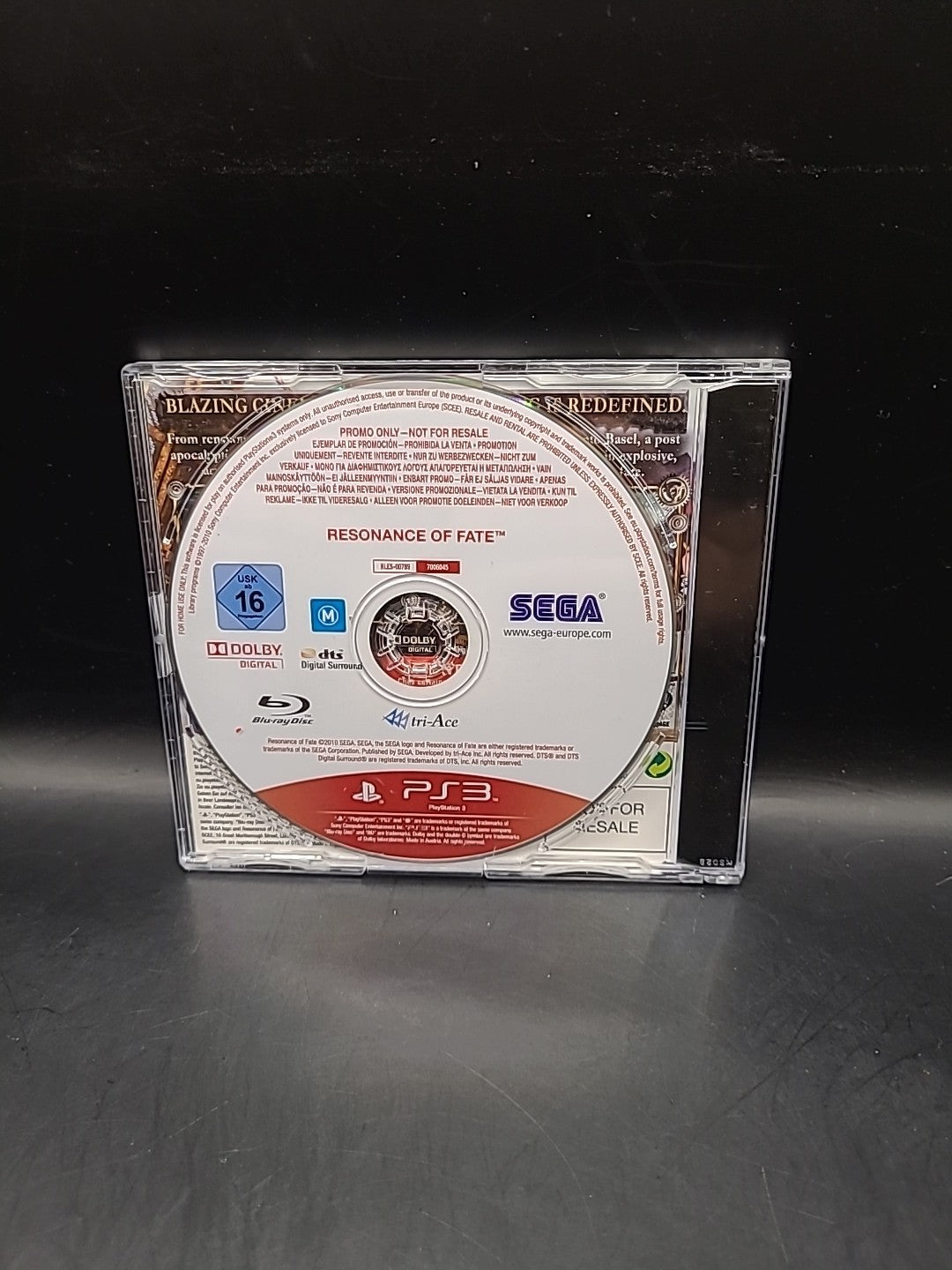 Resonance of Fate PS3 Promo Promotional VGC UK PAL RARE