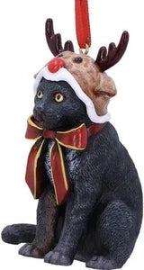 Nemesis Now Reindeer Cat Hanging Ornament
