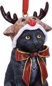 Nemesis Now Reindeer Cat Hanging Ornament