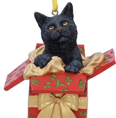 Nemesis Now Lisa Parker Present Black Cat Hanging Ornament